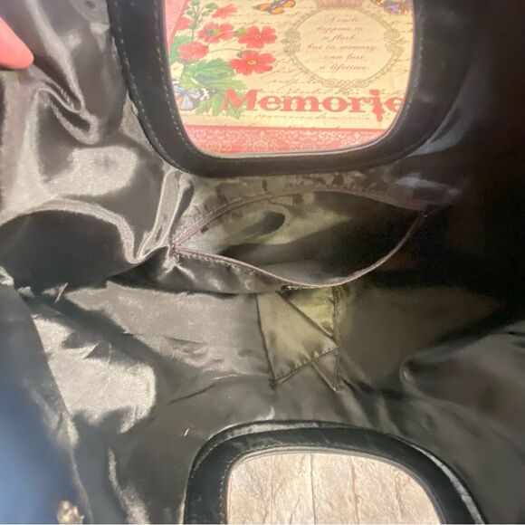 Giannini Tribal Print Tote Funky Geometric 70's Pattern Colorful Satchel - Picture 5 of 7